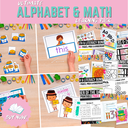 Exciting Learning Bundle: Alphabet, Math, Literacy, and Numbers