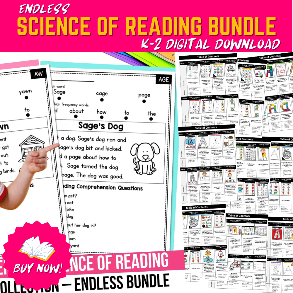 Endless Science of Reading Bundle - K-2 Digital Download