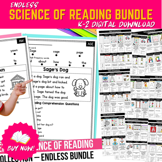 Endless Science of Reading Bundle - K-2 Digital Download