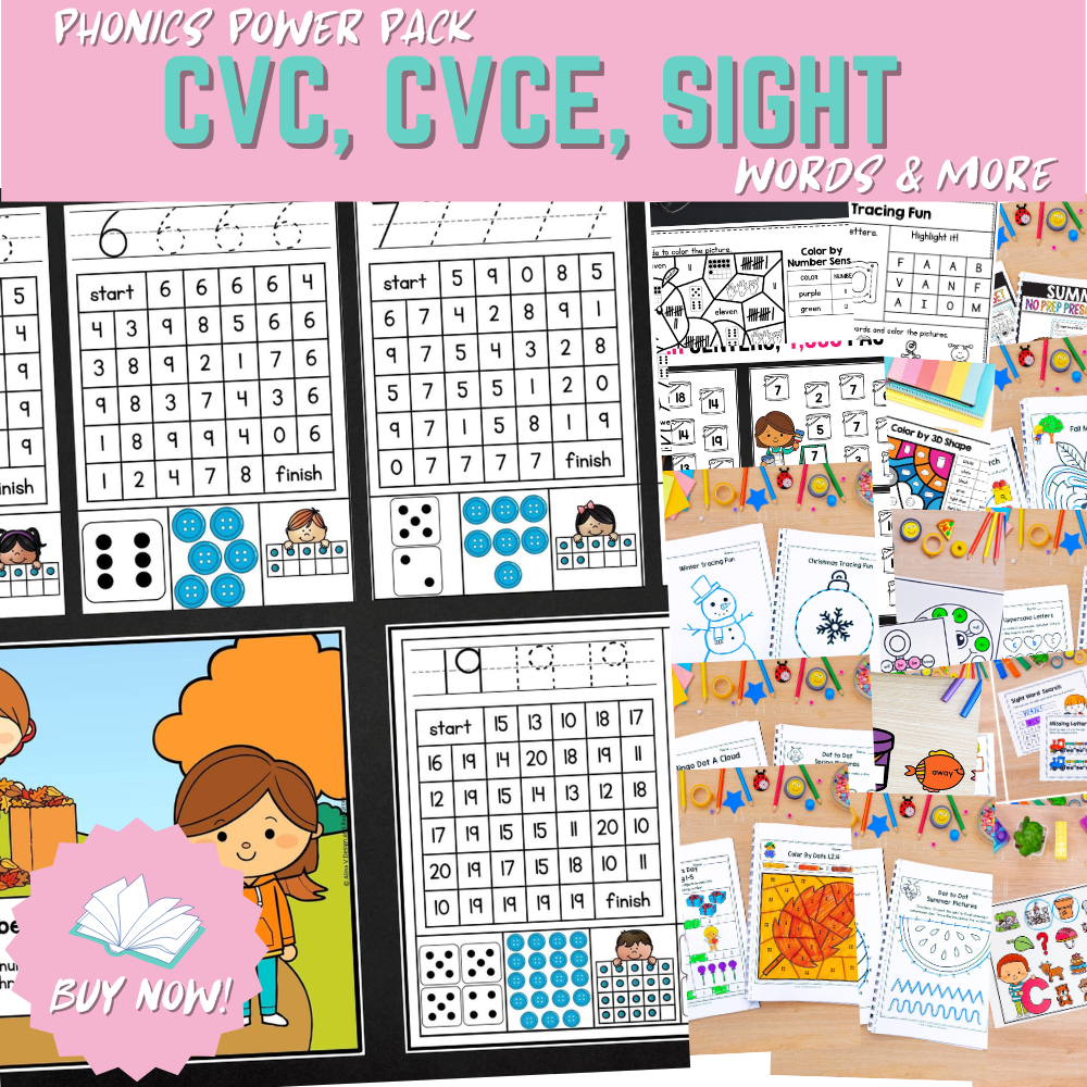 Phonics Power Pack - CVC, CVCe, Sight Words & More