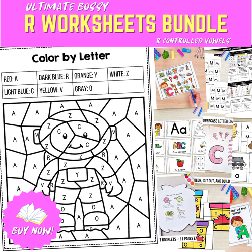 Ultimate Bossy R Worksheets Bundle - R Controlled Vowels