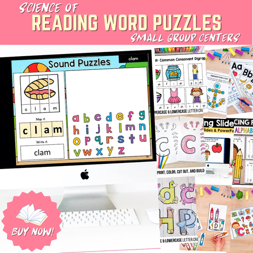 Science of Reading Word Puzzles - Small Group Centers