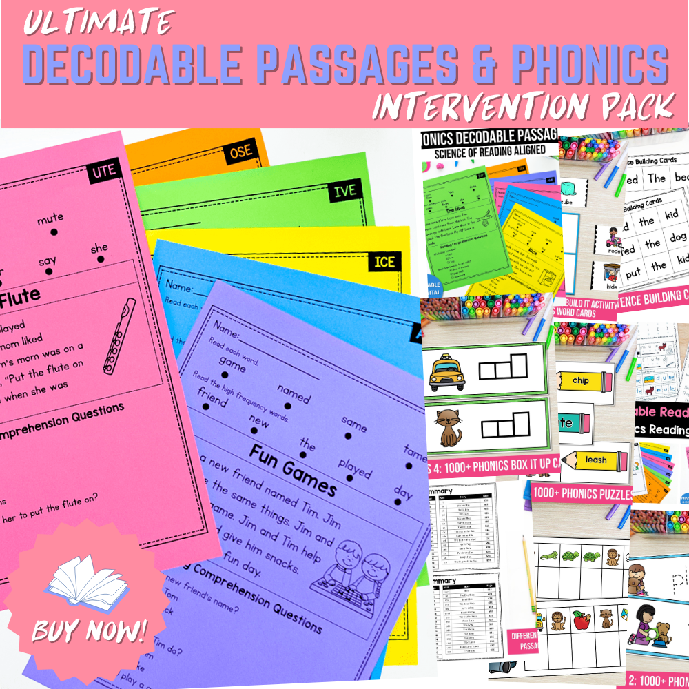 Comprehensive Decodable Readers and Phonics Intervention Bundle