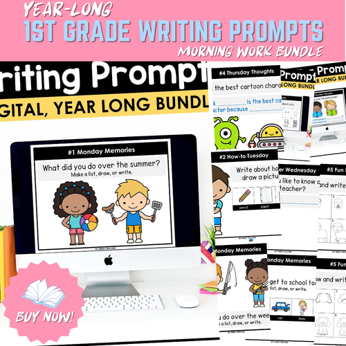 Year-Long Morning Writing Prompts for 1st Grade