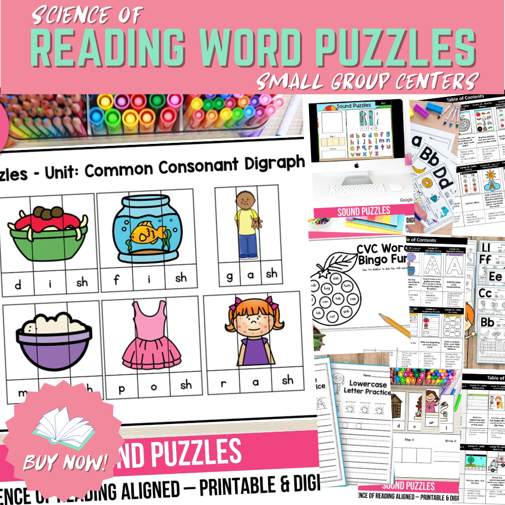 Engaging Word Puzzles for Science of Reading Activities