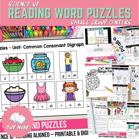 Engaging Word Puzzles for Science of Reading Activities